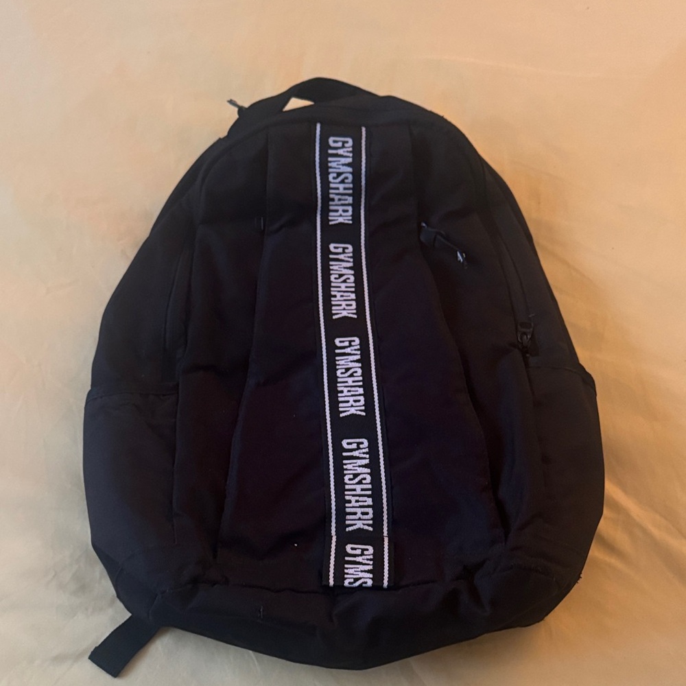Gymshark Black Backpack with Logo Strap